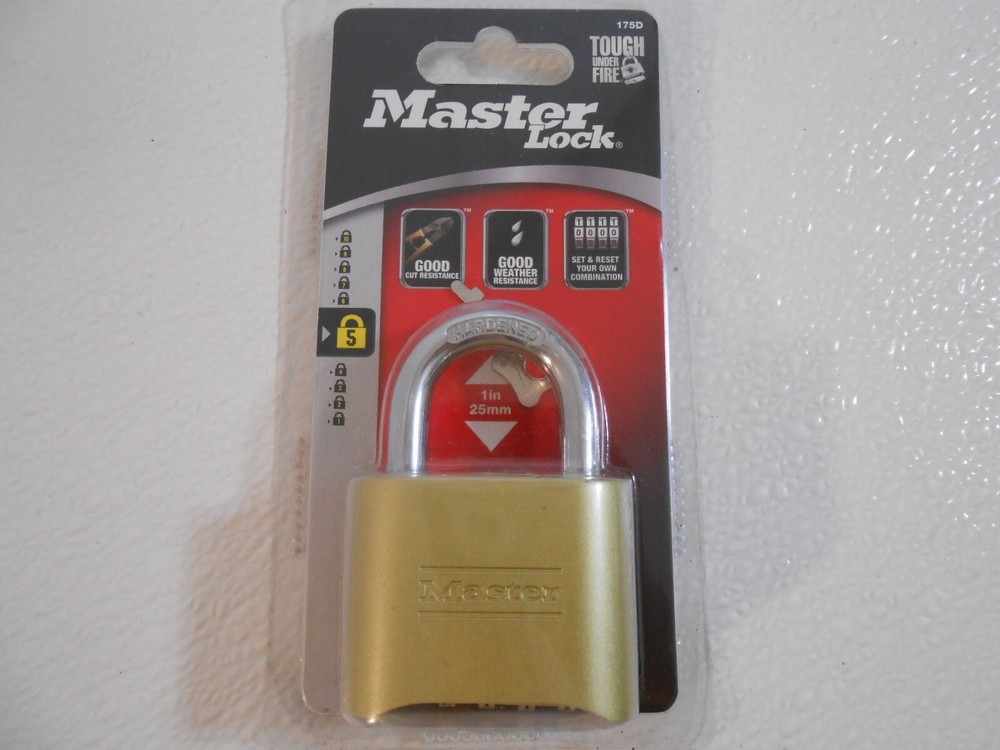 Master Lock Combination Padlock, Set your own combination, Sinlge Pack 175D 1"
