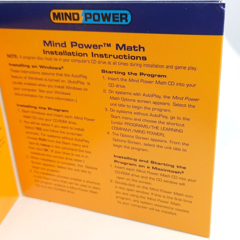 Algebra 1 & 2 Math Windows Mind Power High School Program Disc Visualize
