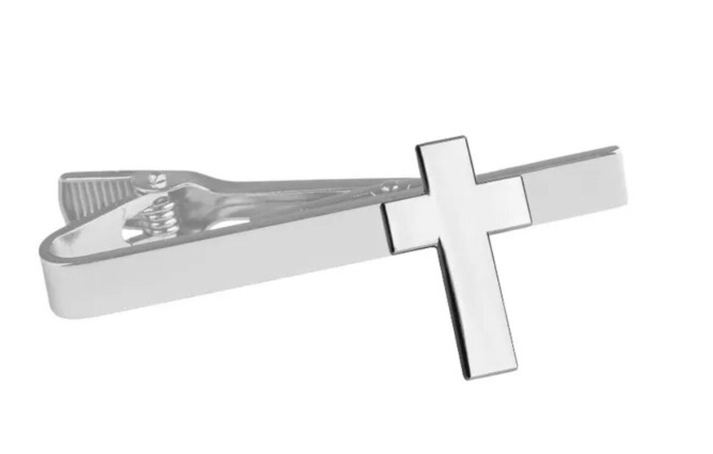 Silver Alloy CrossTie Clip