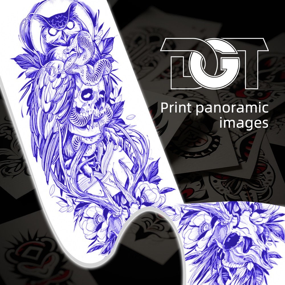 Wireless Tattoo Printer Kit with Holder and Roll Stencil Paper Easy Use