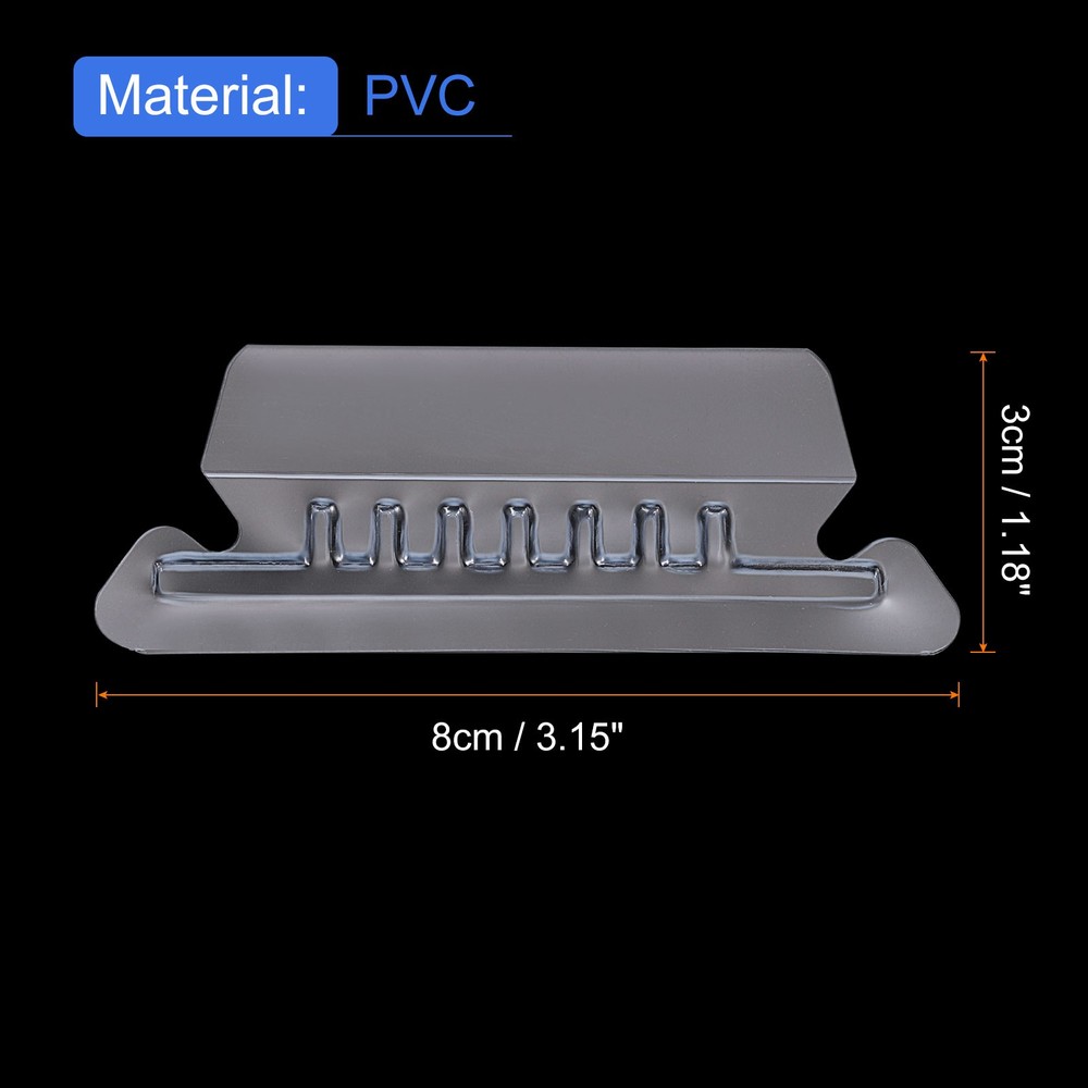 Hanging File Folder Tabs, File Folder Tabs and Inserts, Transparent, 100 Pcs