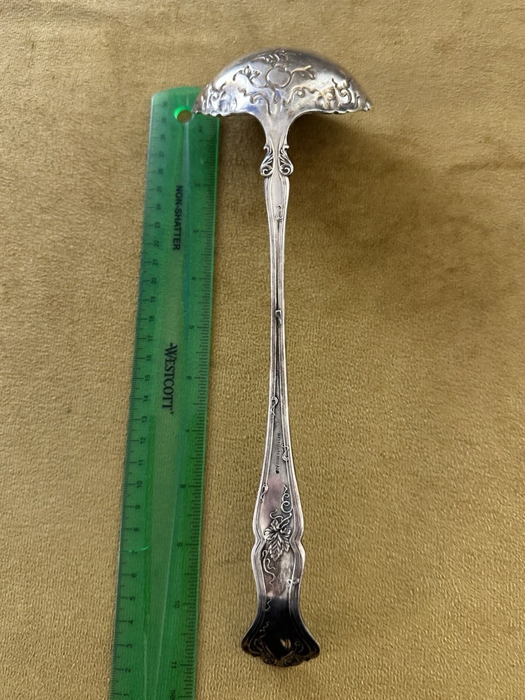 1847 ROGERS Vintage Grape Pattern- Large Soup Ladle 10 7/8”