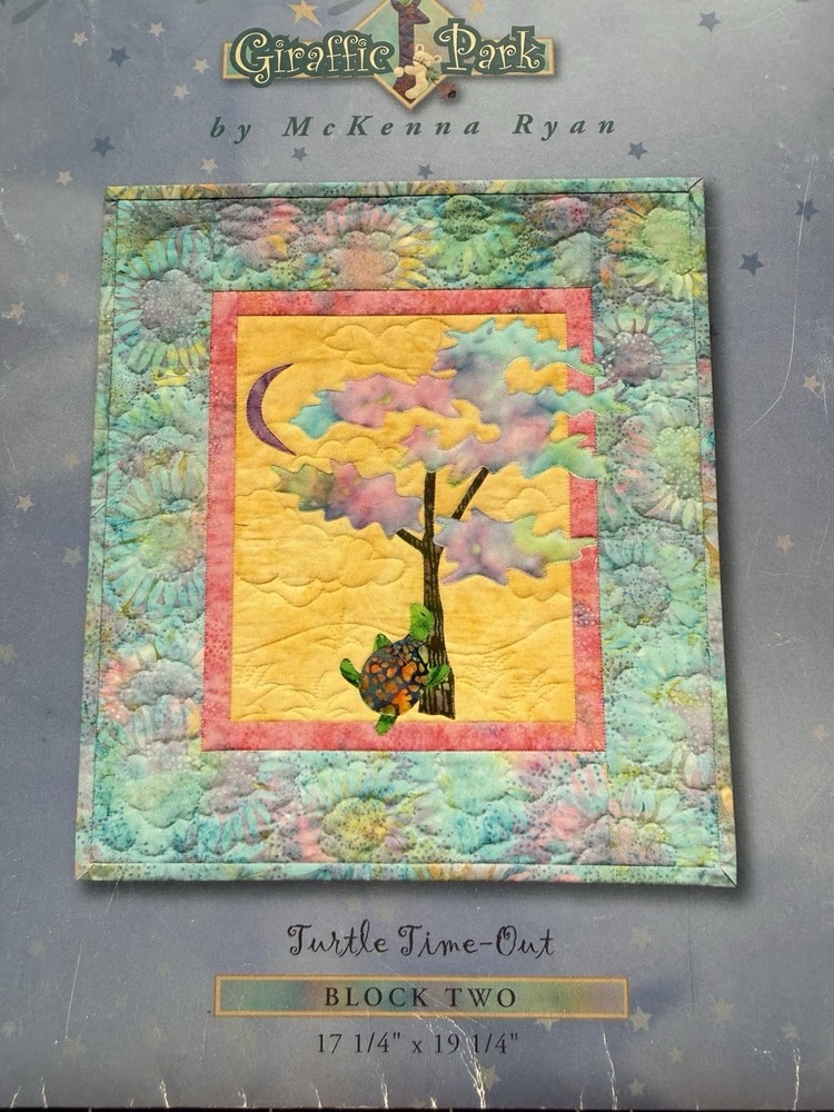 McKenna Ryan Pattern GIRAFFIC PARK Turtle Time-Out Block 2 Pine Needles Uncut