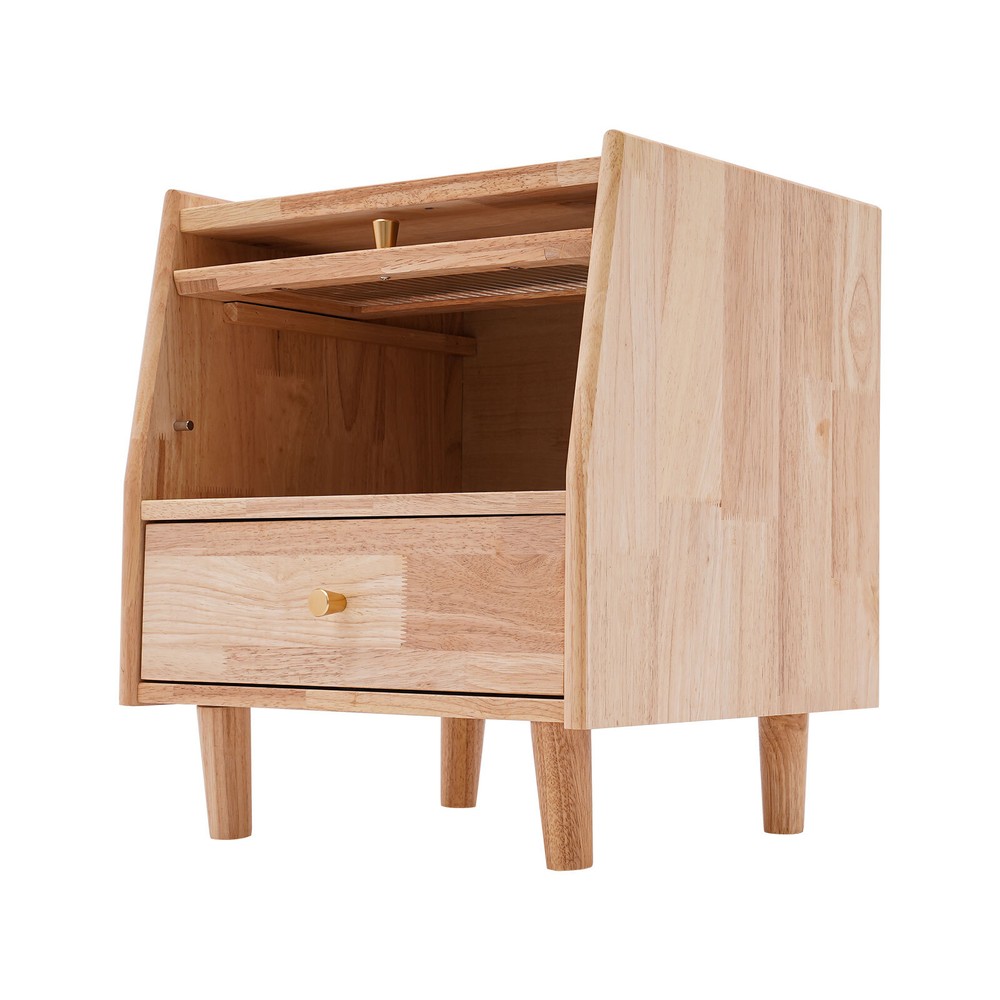 Two-tier Bedside Cabinet Nightstand Bedside Table Modern End Table Bedroom