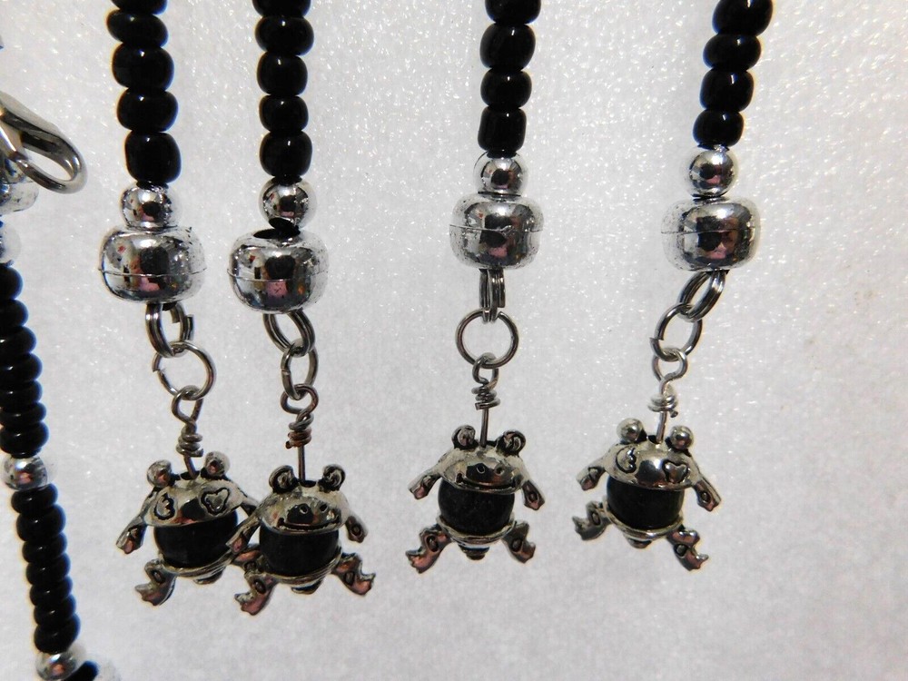 Beaded Dangler Hanging Frog For Junk Journal Purse Backpack Notebook