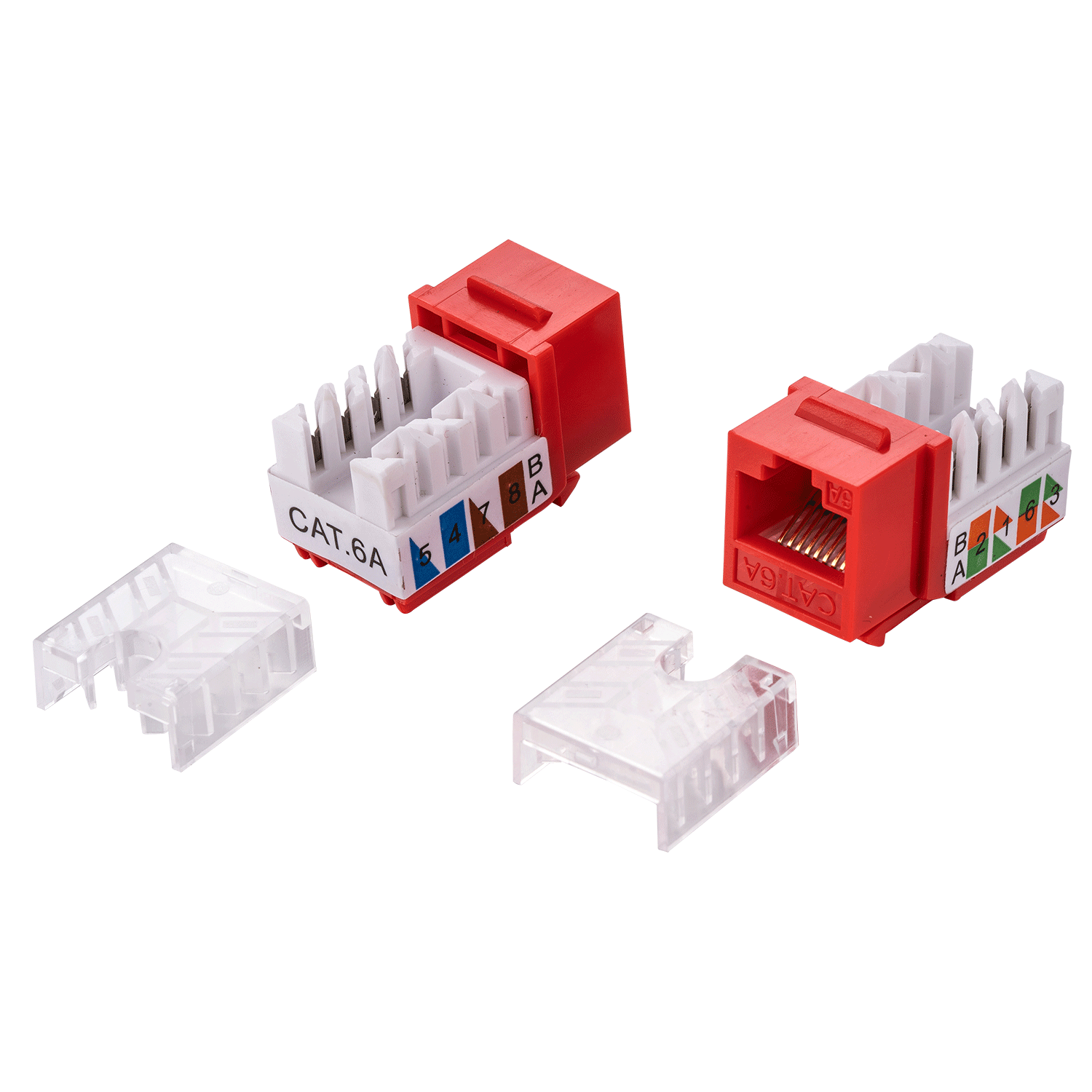 CAT6a Keystone Jack Ethernet 110 Punch Down Tool Network 45 Degree 8P8P RJ45 Lot