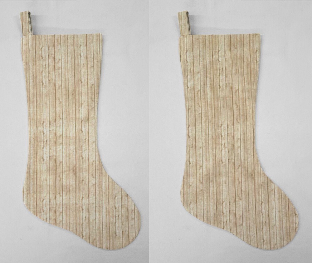 Barn Wood Print Christmas Stocking