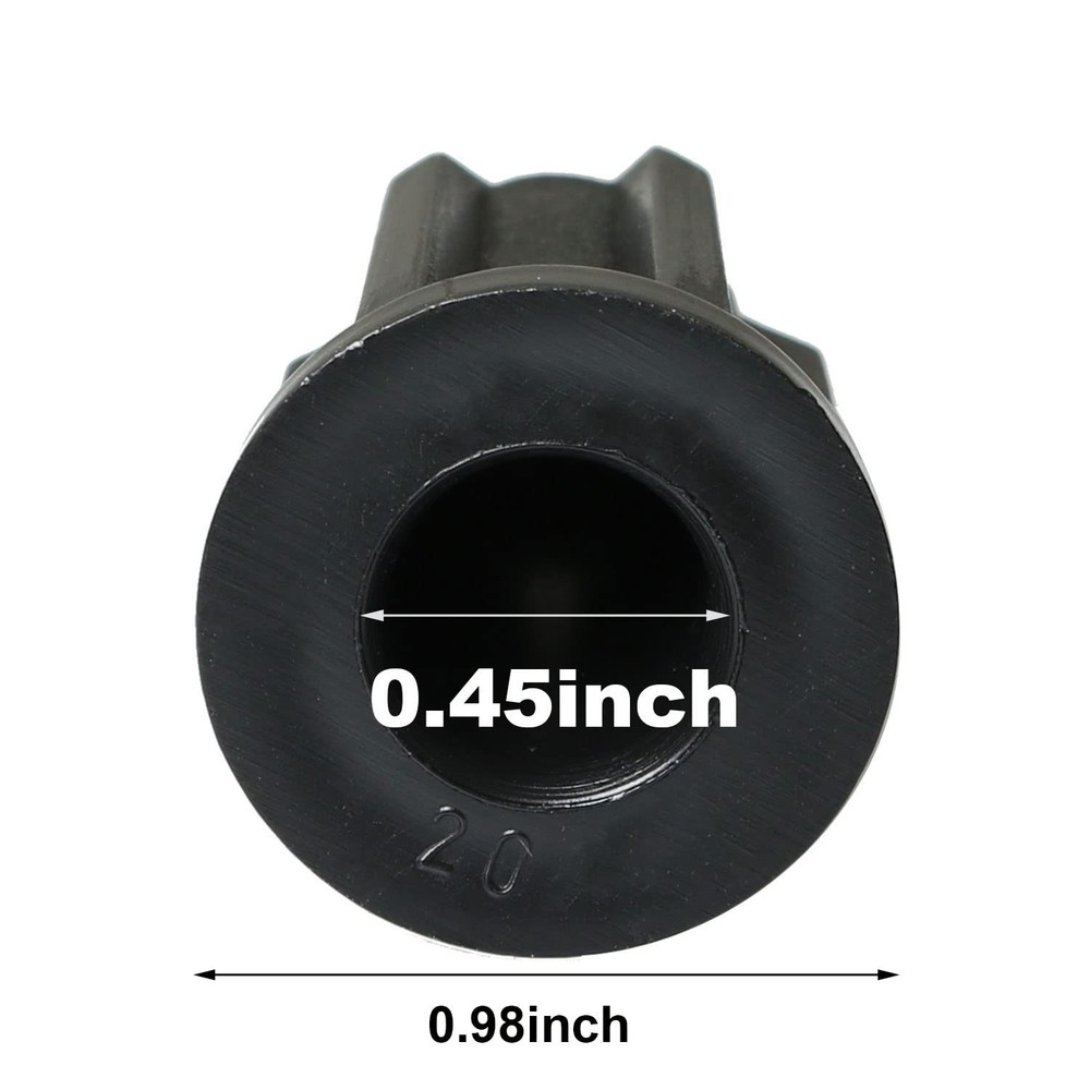 heyous 8PCS Plastic Caster Socket Sleeve Round Inserts, 7/16 inches, black