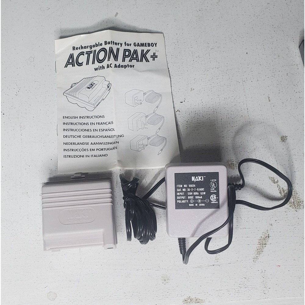GAMEBOY ACTION PAK NAKI Rechargeable BATTERY PAK