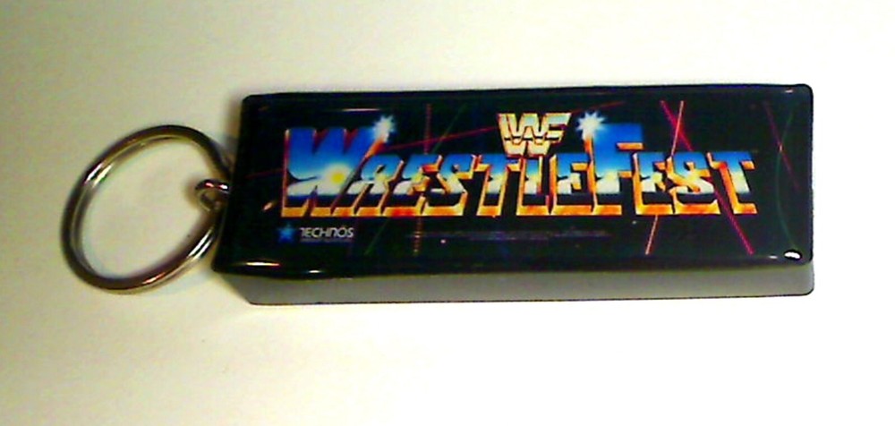 WWF WrestleFest Arcade Marquee Coin Door accessory Keychain