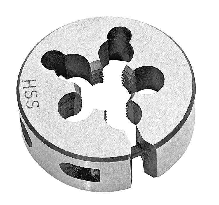 38mm Round Adjustable Die, Metric, RH Thread, HSS, Screw Adjusting, by MDX