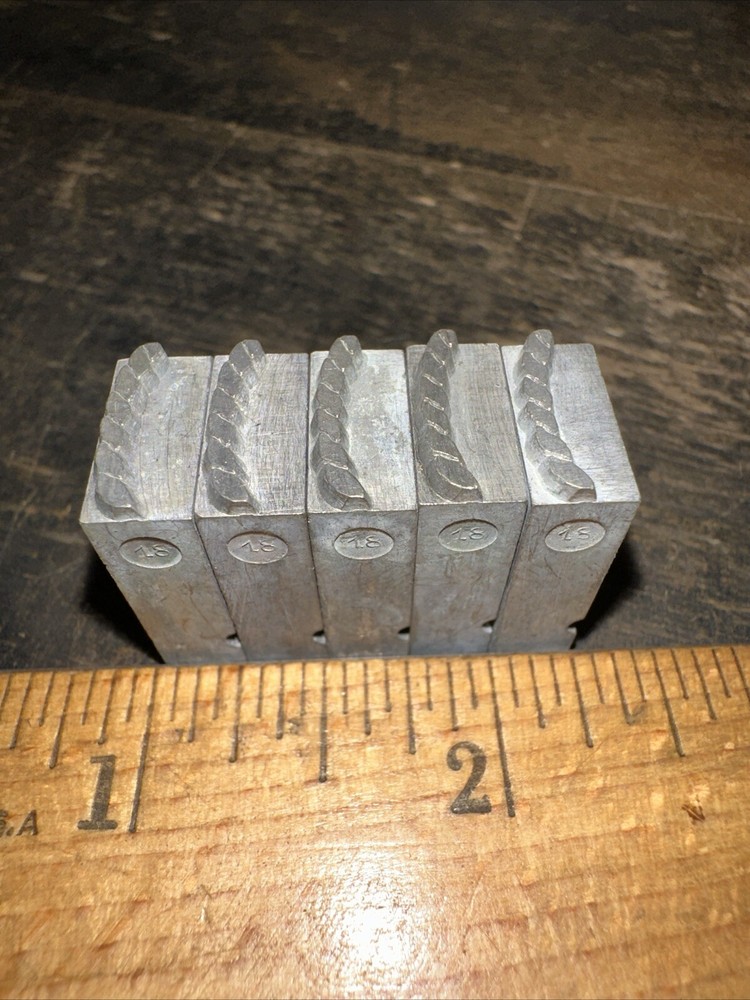 Printing Blocks ( 5 Ornamental Borders) Lead Blocks