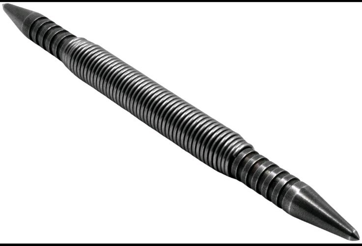Center Punch - Prick Punch Combination Hammerless Spring Tool Two Bit Snapper