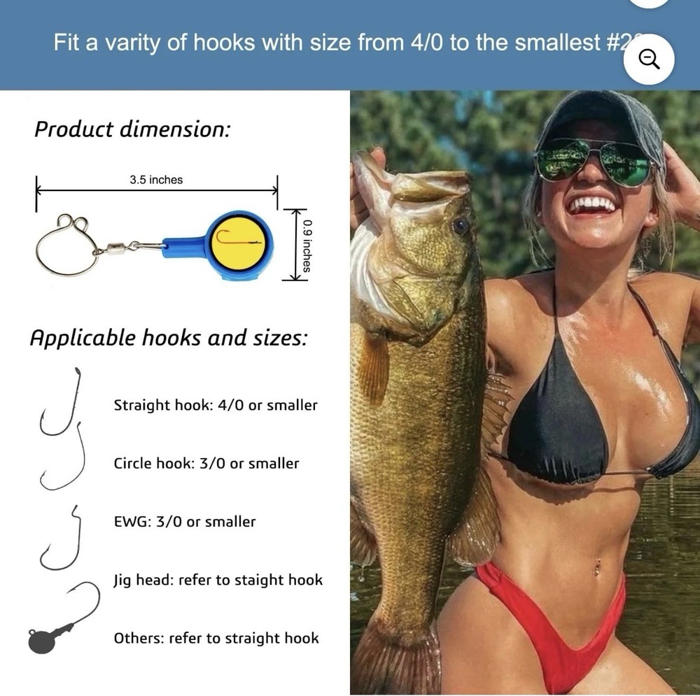 Fishing Knot Tying Tool, 4 Pack Hook Covers for Easy Tying - A0195
