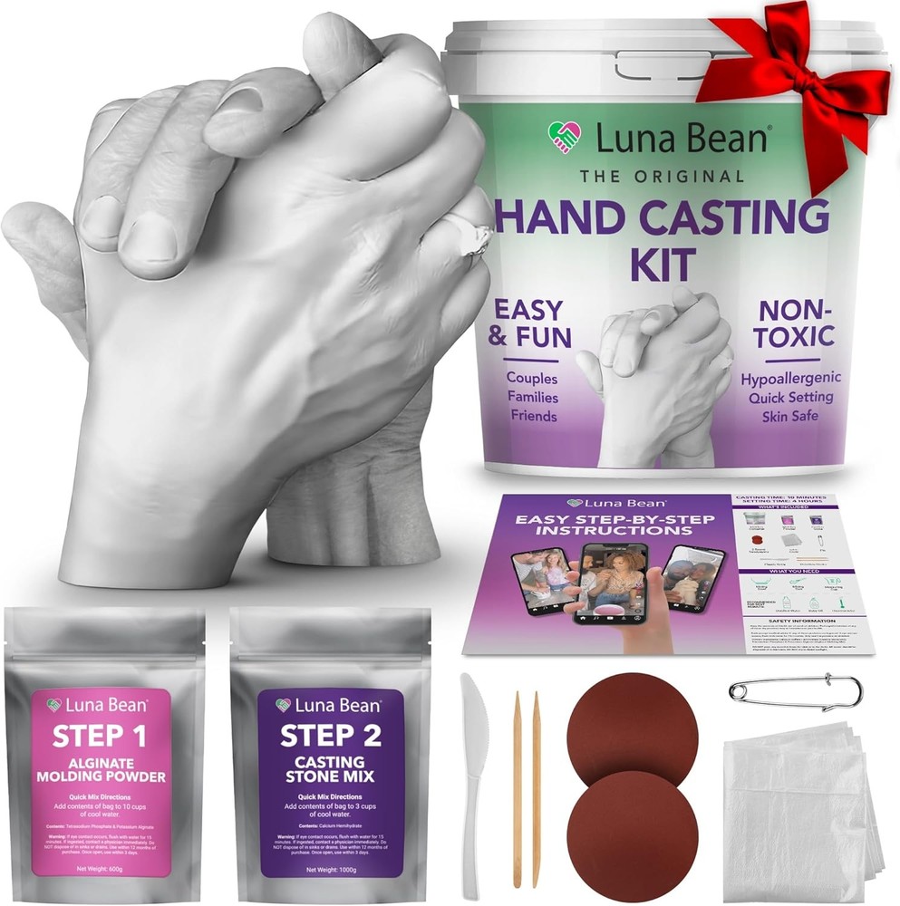 Luna Bean Hand Casting set for Couples – Original Mold, Wedding & Anniversary