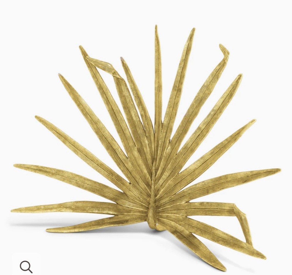 Michael Aram Gold Palm Leaf Fireplace Screen
