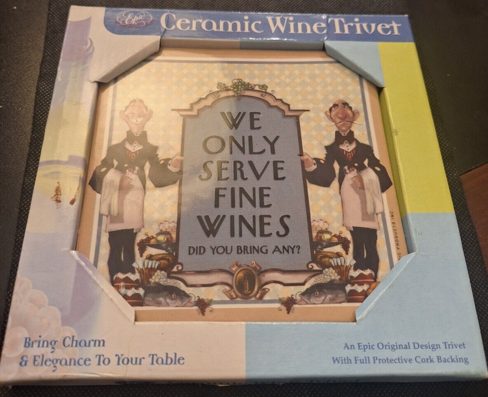 Epic Ceramic wine trivet hot plate e9624UNN
