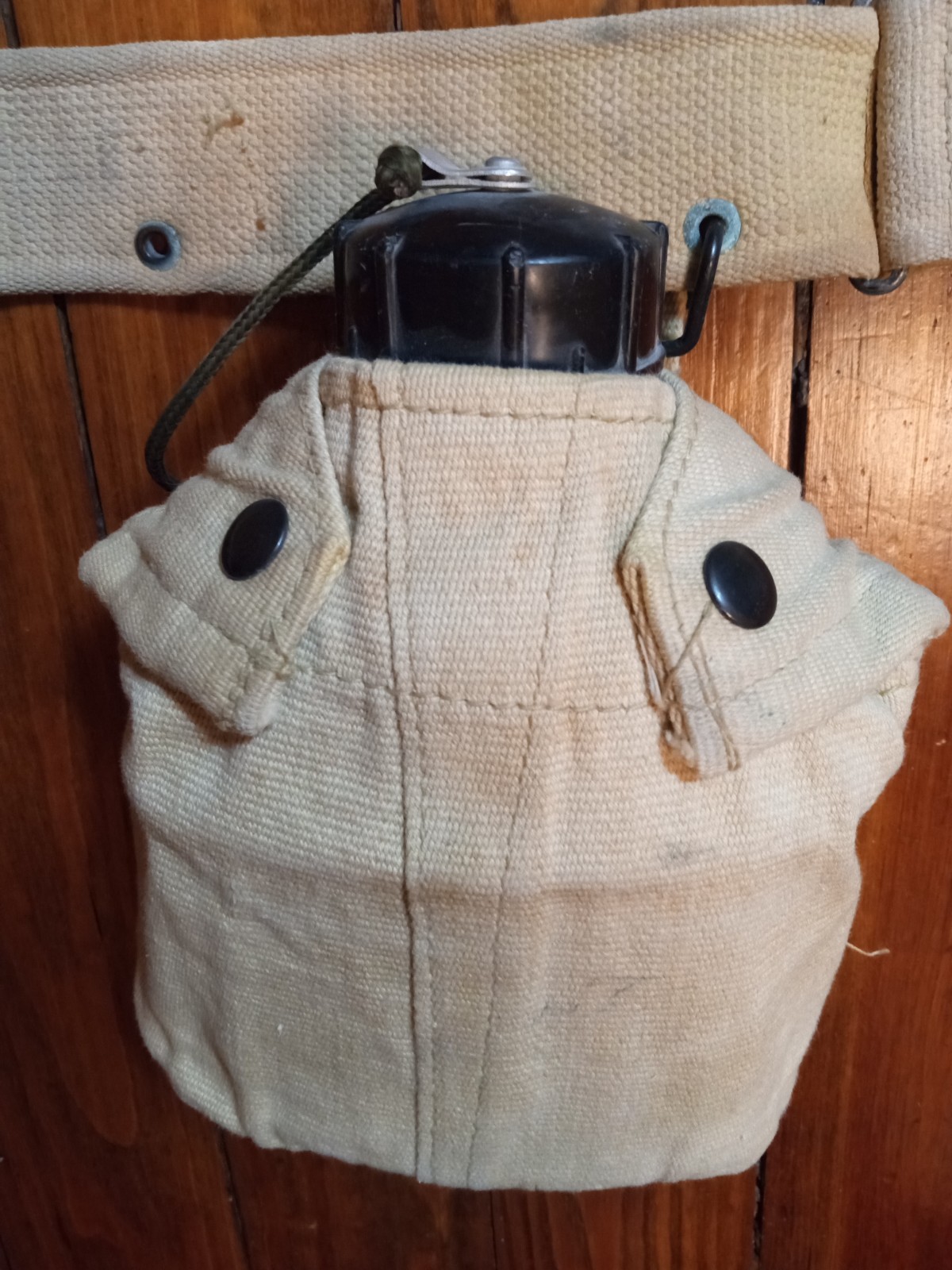 Iraqi Equipment Belt & Canteen w Cup & Cover Brit Patt 44 Khaki Lot 70s 90s OIF