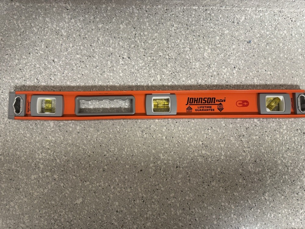 Johnson Standard Level Magnetic GripTight Endcap Orange Aluminum