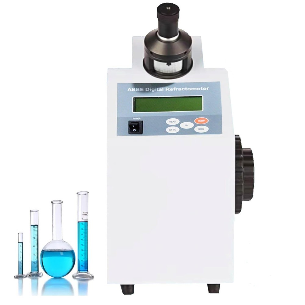 Digital ABBE Refractometer with Accuracy Refractive Index ±0.0002nD Brix ±0.1%