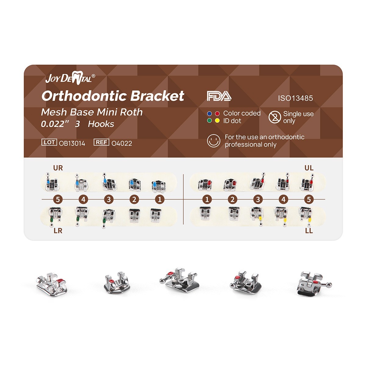 20pcs/pack Dental Orthodontic Brackets Braces Mesh Base Mini Roth 022 Hooks MIM