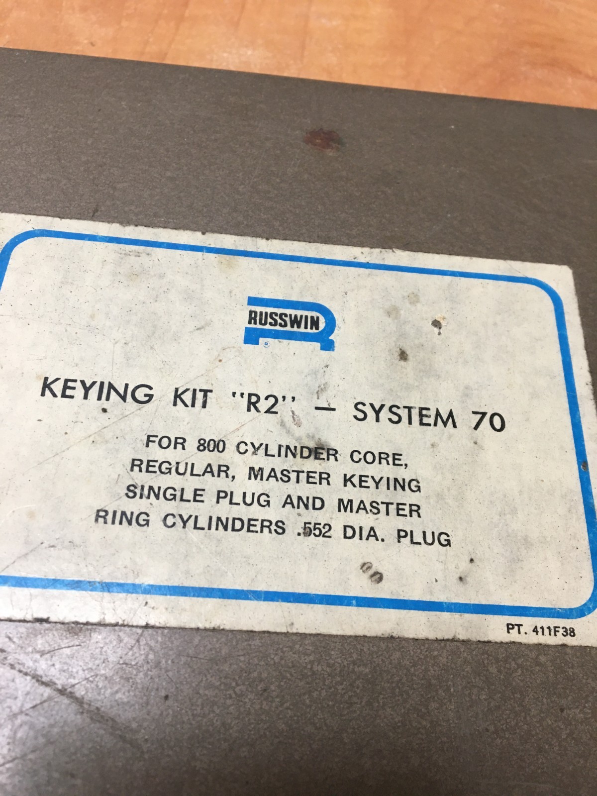 Russwin Keying Kit R-2 System 70 for 800 Cylinder Core Pt. 411f38