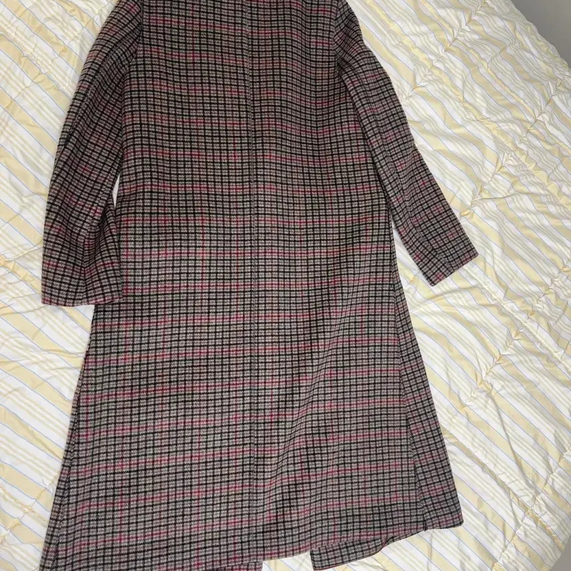 Check Pattern Long Coat Size 55 Casual Business