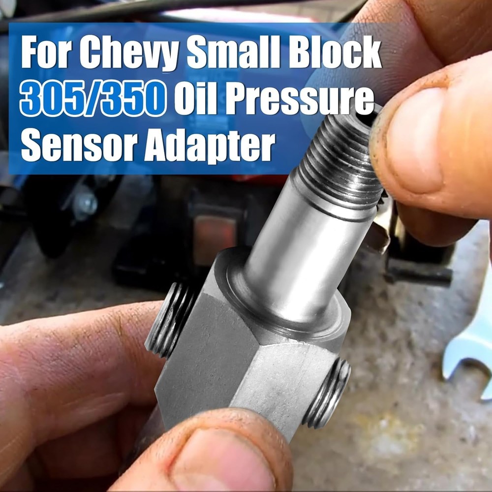 Oil Pressure Sensor Thread Adapter for Chevy Small Block Engines 305 350 1pc