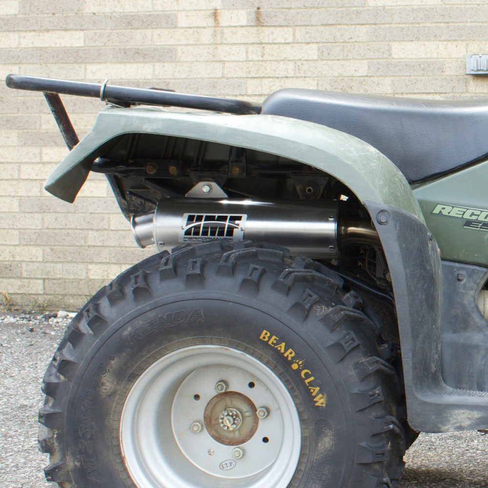 HMF Honda Recon 250 Slip On Exhaust Brushed + Jets (97-21)