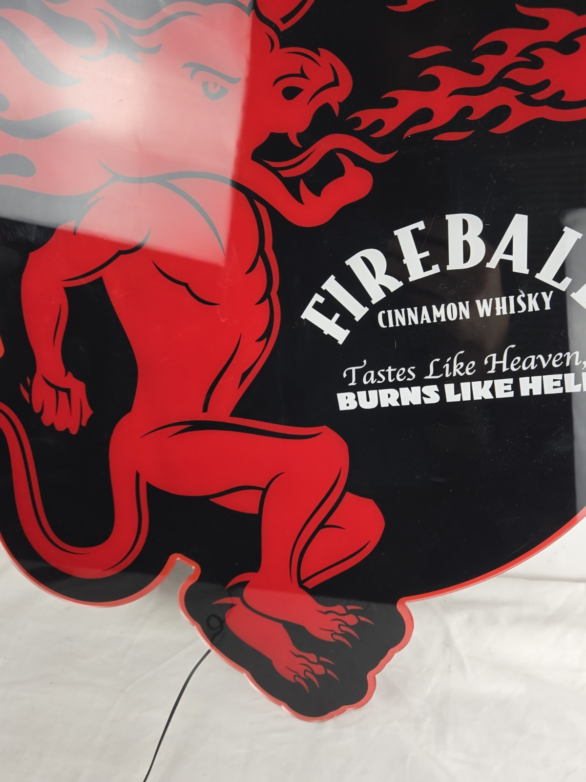 Fireball Whiskey Pub Sign LED Beer Bar Sign Light Mancave