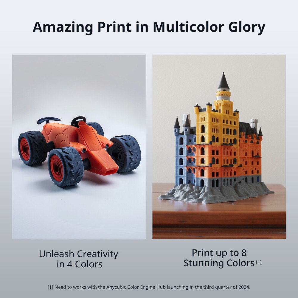 【Repaired 70%】ANYCUBIC Kobra 3 Combo Multicolor FDM 3D Printer Max 600mm/s
