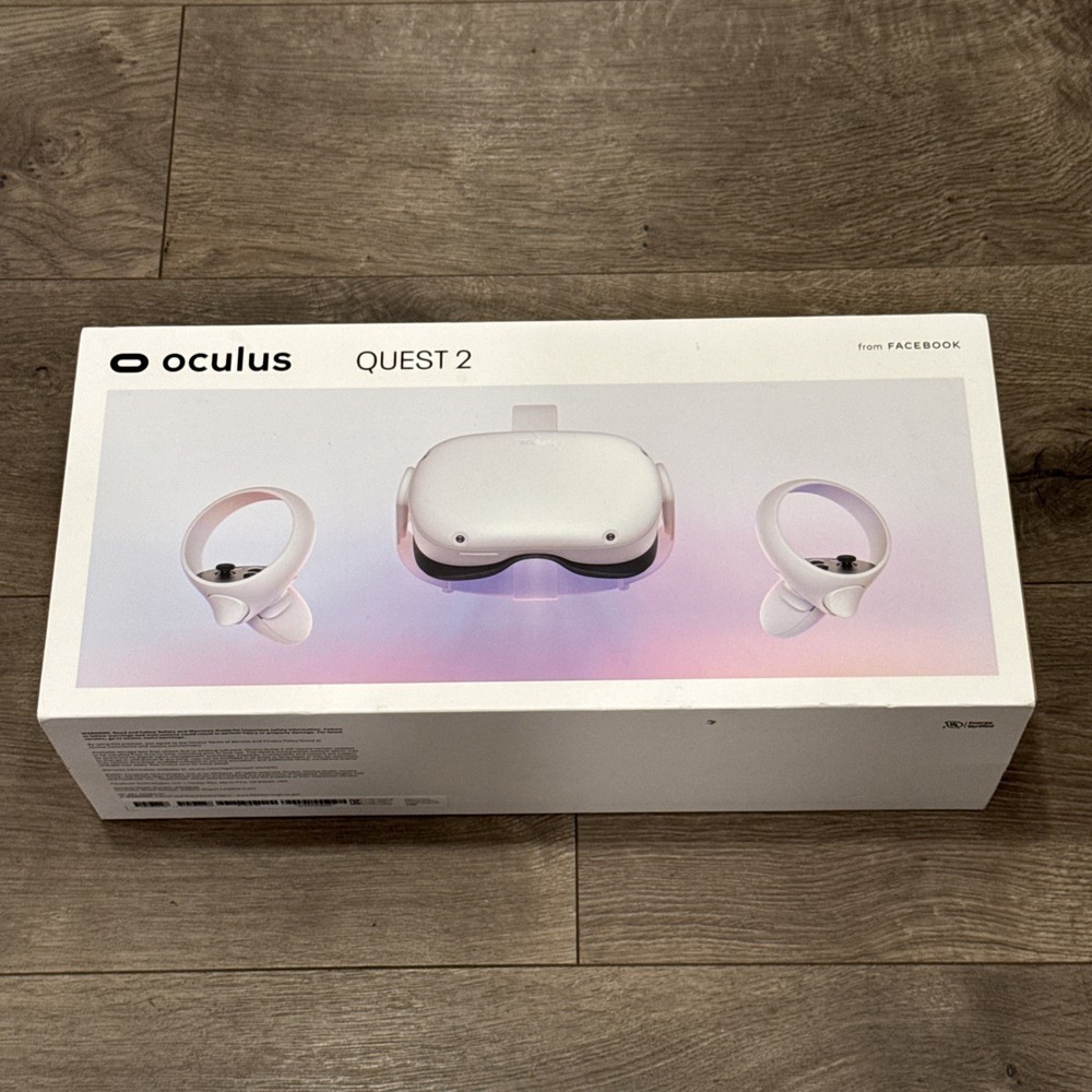 128GB MINT Boxed Meta Quest 2 VR Headset - MINT Condition w Controllers + Extras
