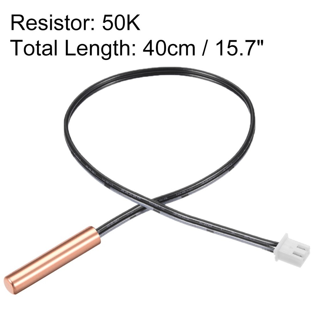 5 Pcs 50K NTC Thermistor Probe 15.7" Copper Sensitive Temperature Temp Sensor