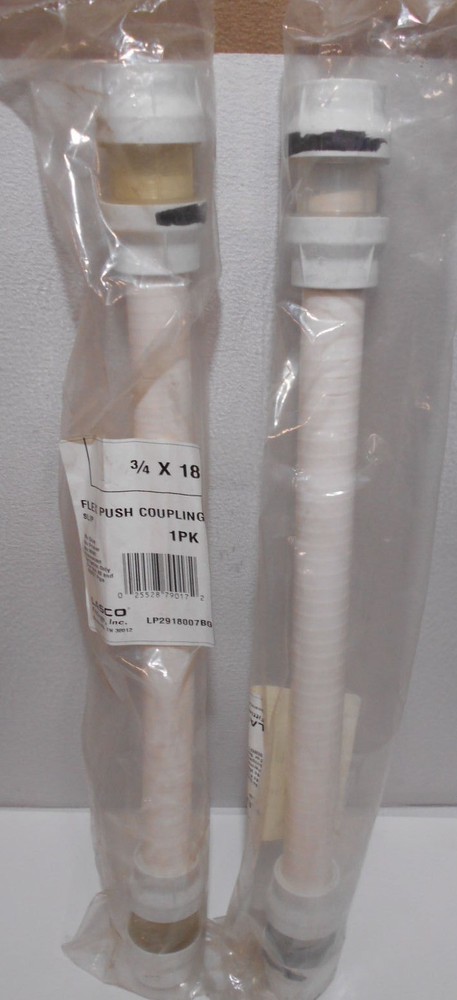 x2  18" PVC-Lock Flexible PVC Push-On Coupling Size 3/4" For Irrigation System
