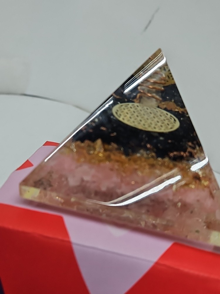 Citrine Pyramid, Healing Pyramid, Orgonite Pyramid
