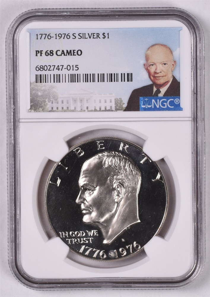 1976-S Eisenhower Silver Dollar - NGC PF68 CAMEO