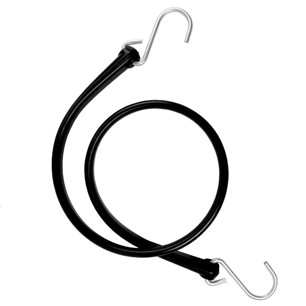 36-Inch Industrial Polyurethane Bungee Tarp Strap with Galvanized Hooks