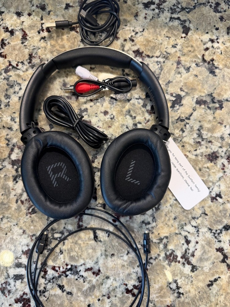 Swiitech Wireless Headphones for TV Transmitter Charging Base, Bluetooth