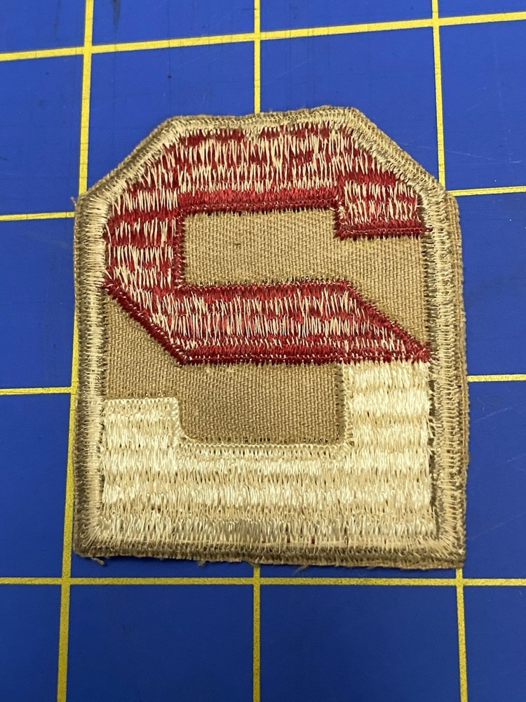 WW 2 US Army 2nd Army Tan Border Twill Patch