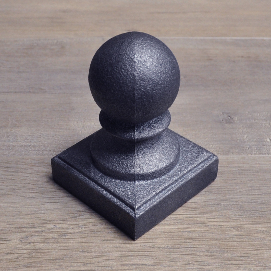 Cast iron Ball Fence Finial Square Topper Post Caps For 3 x 3" Posts | 10 Pieces