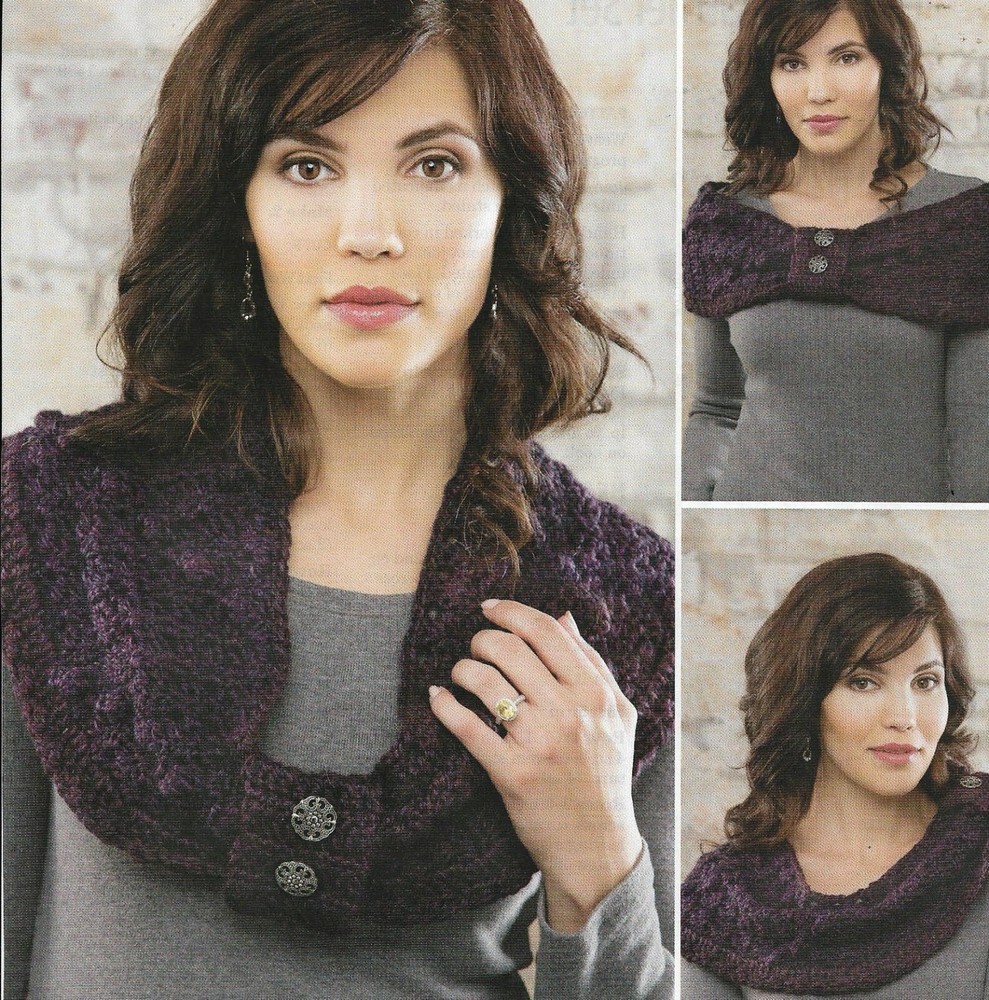 HUCKLEBERRY INFINITY WRAP COWL SCARF WOMEN'S CROCHET PATTERN INSTRUCTIONS