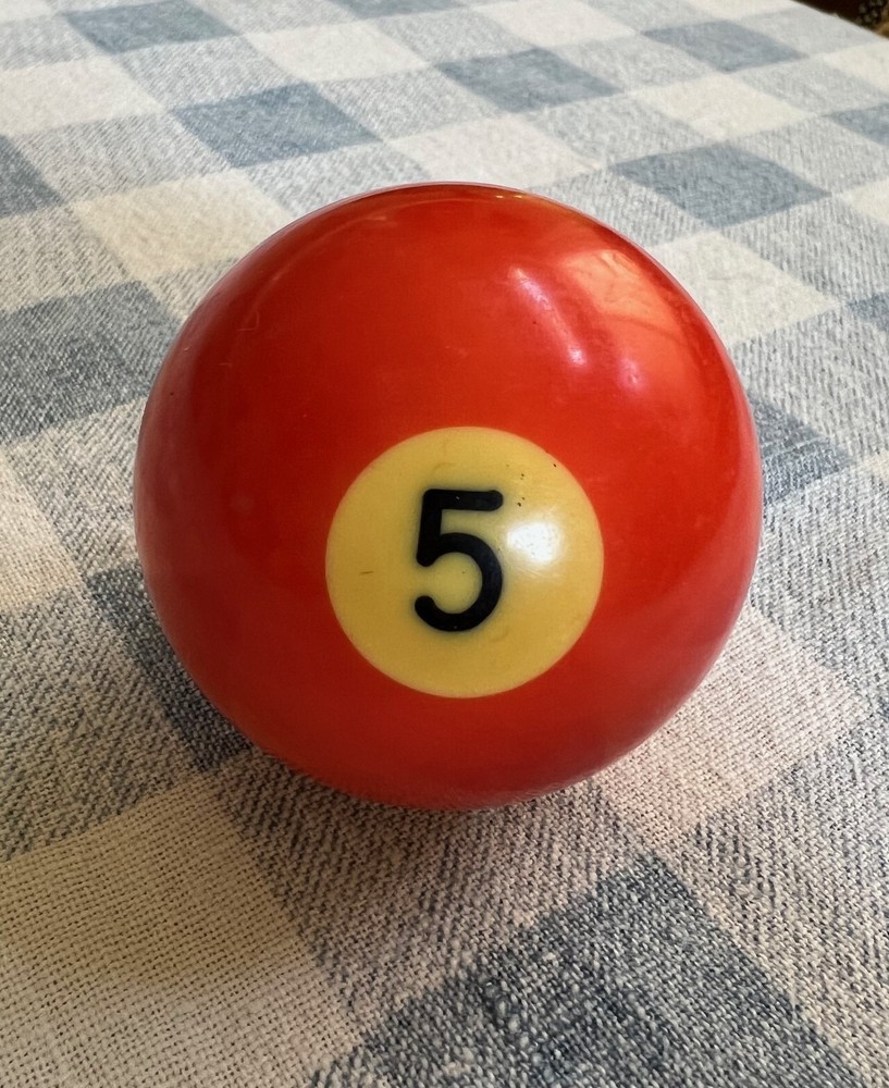 Pool Ball Billiard #5 Orange Solid Single Individual Ball Replacement Number 5