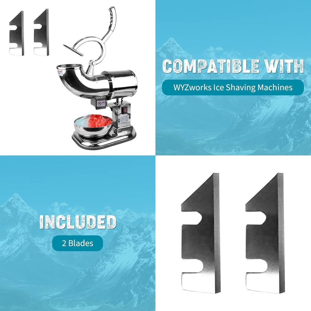 2-Pack Replacement Blades for Heavy-Duty Ice Shaver - Ultimate Compatibility