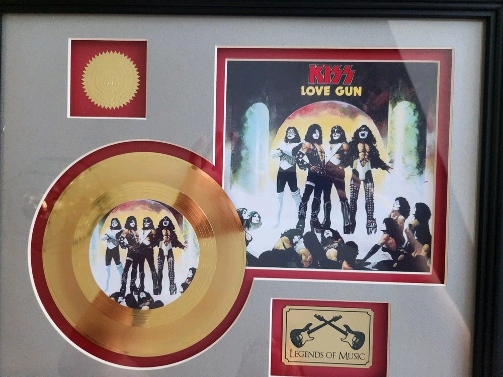 Kiss Love Gun Gold Record .45