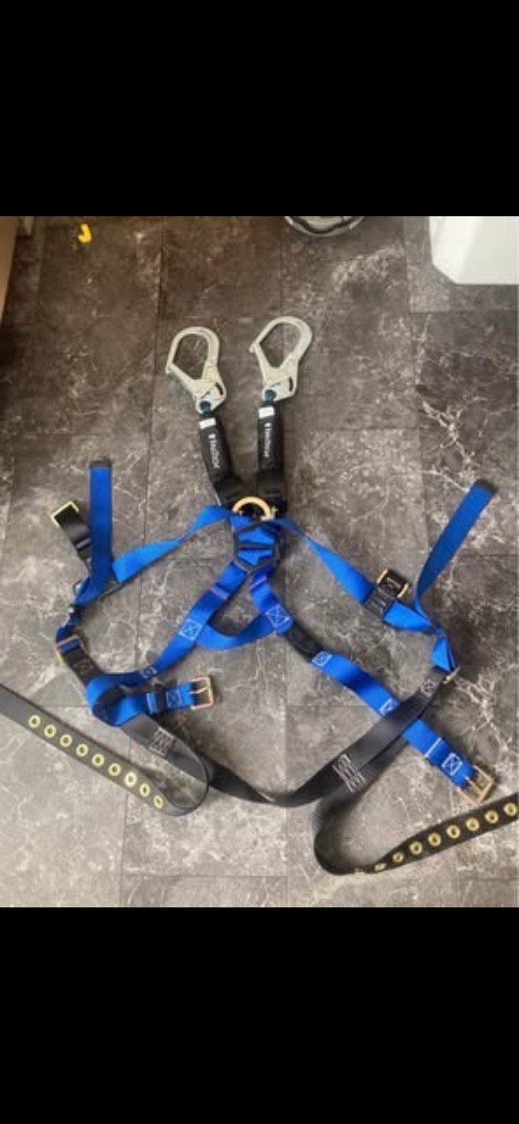 FallTech Duratech Mini SRL-P Safety Harness, 6' Steel Rebar Hooks