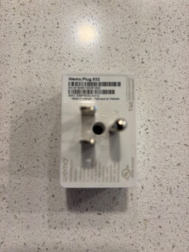 WeMo WiFi Smart Plug 120V - White