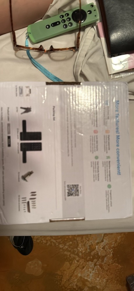 Bluetooth Smart Door Lock Fingerprint Unlock Passcode App Compatible Black