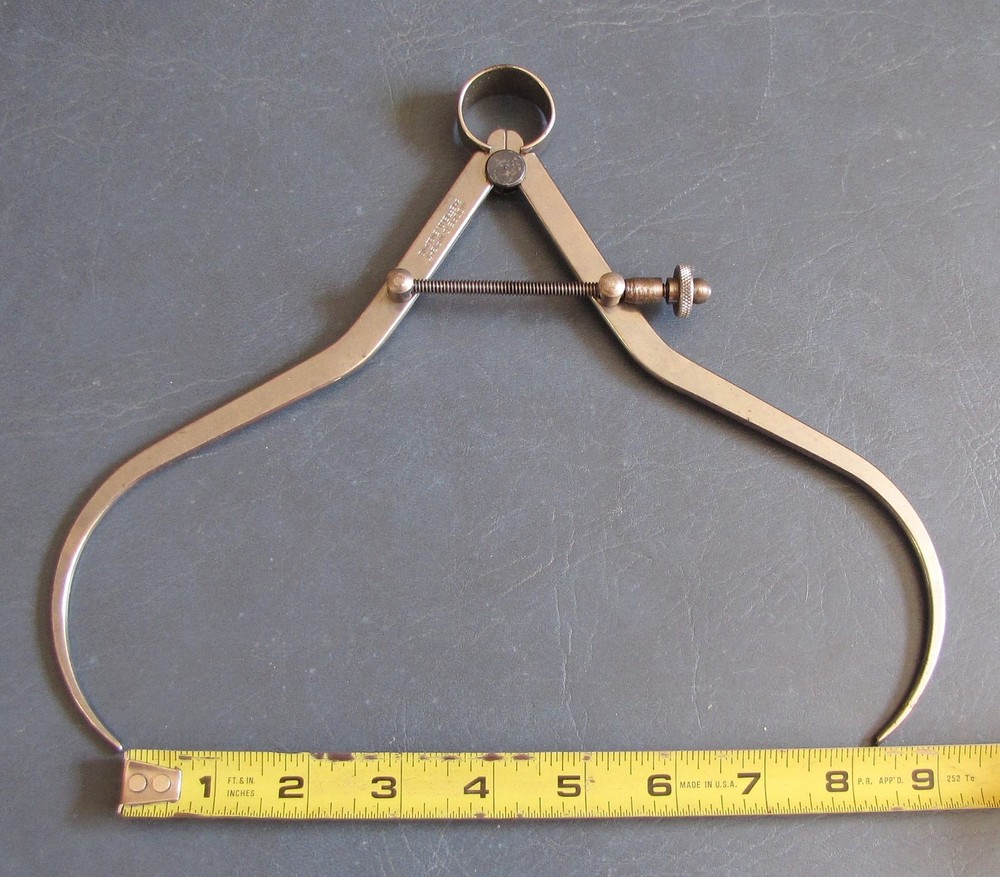 Moore & Wright 8" outside calipers, spring joint
