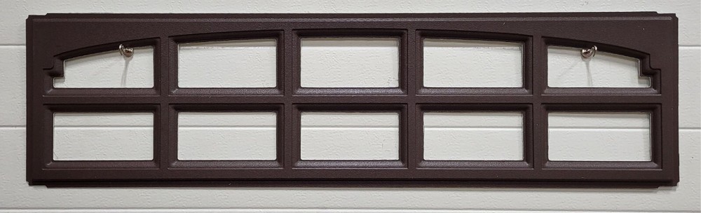 CHARLESTON 608 CHOCOLATE Window Inserts / LONG Panel HOLMES Garage Door