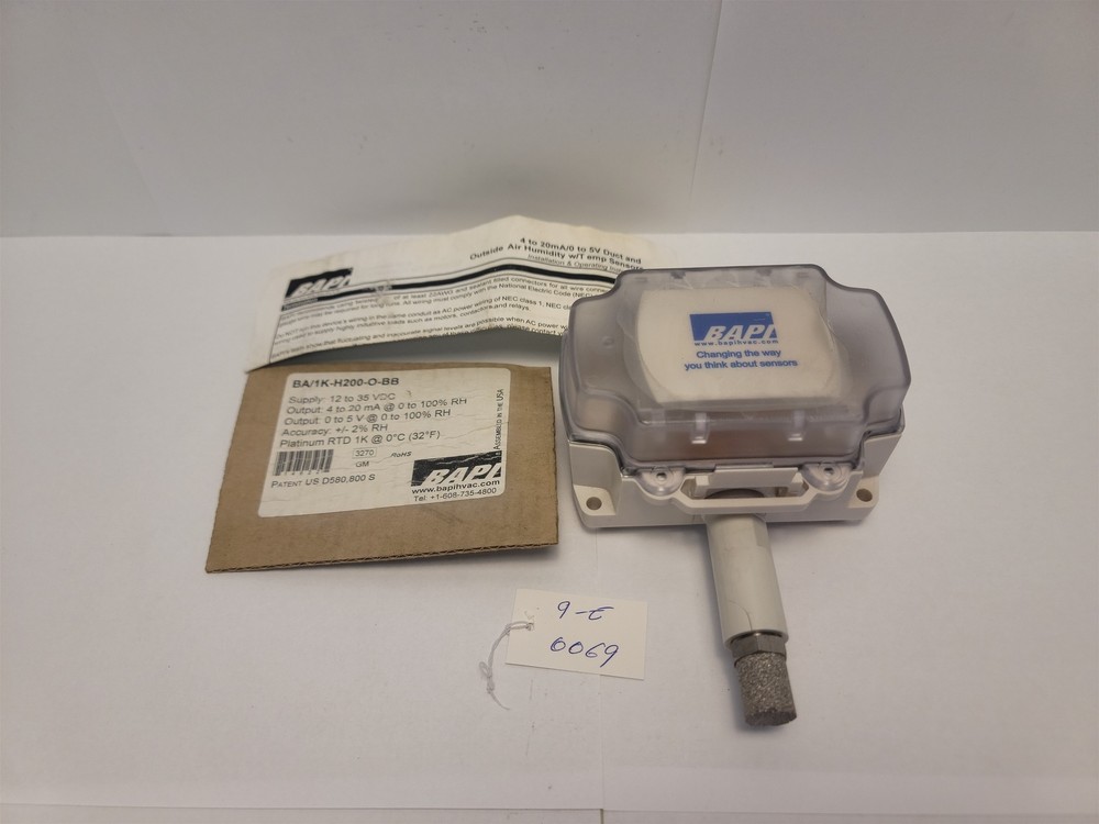 BAPI BA/1K-H200-O-BB Humidity Transmitter w/ Interchangeable Output